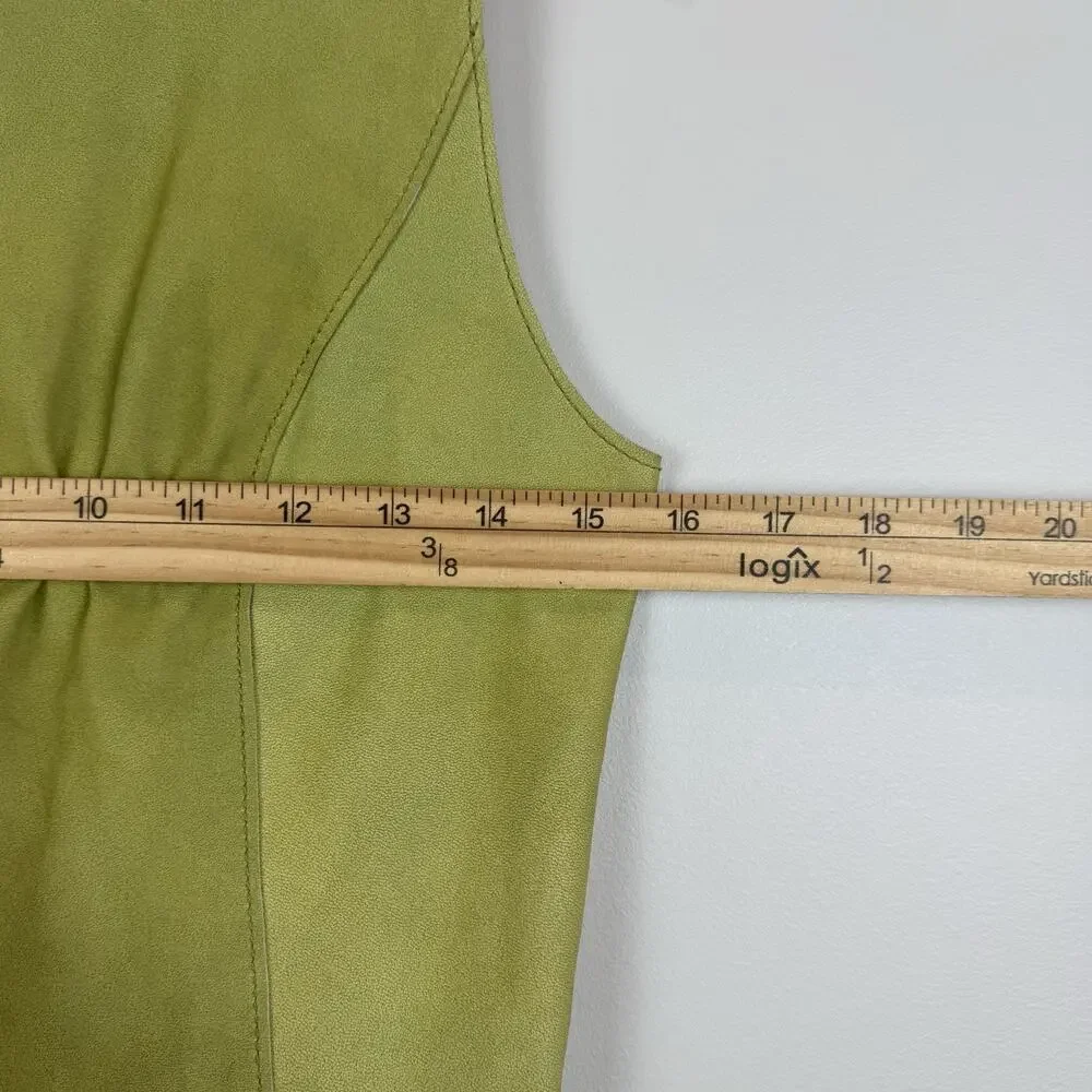 3.1 Phillip Lim Sleeveless Dress Size 0 Green‎ Suede Mini Classic Party Cocktail